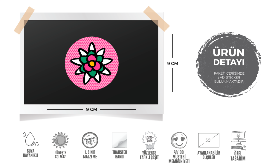 Küçük resim: FLW8 Pembe Cicek Etiketi