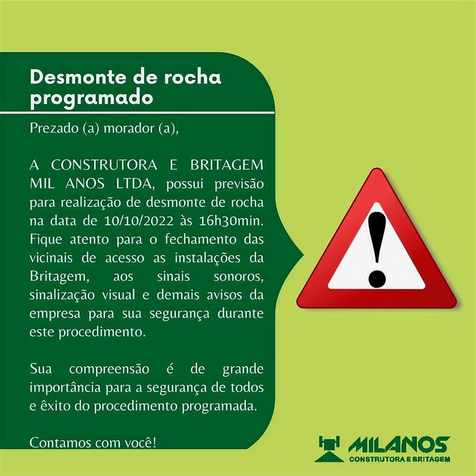 Desmonte de Rocha Programado