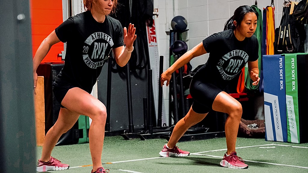 RVX athletes training together in a coach-led team performance session