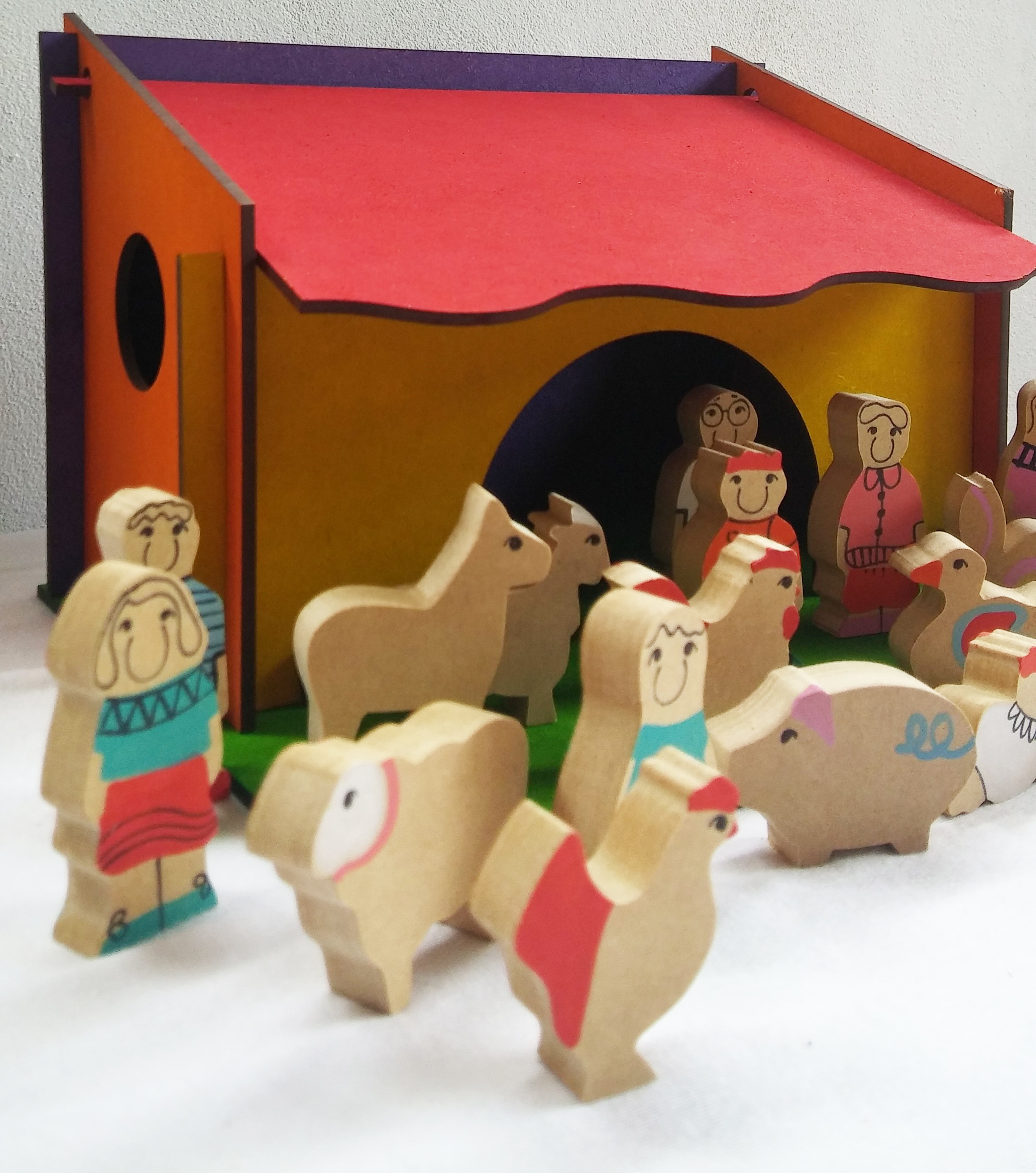 Casita para armar con 20 figuritas