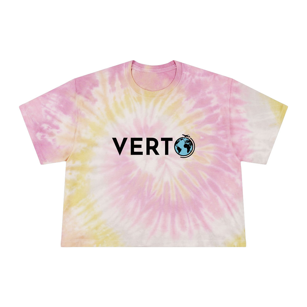 Thumbnail: Women's Verto Topography Logo Tie-Dye Cropped Tee