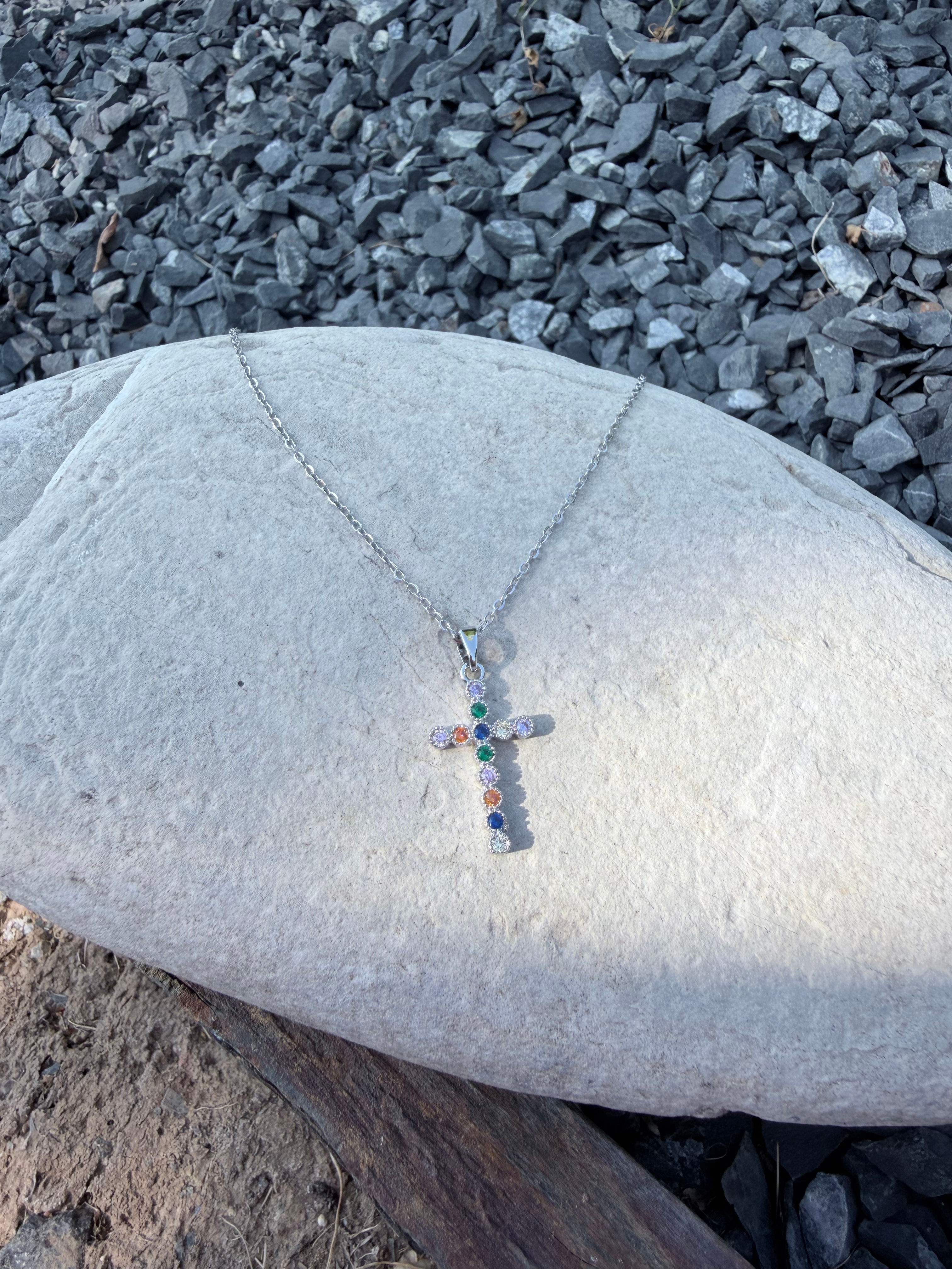 Collier "Croix Cristal"