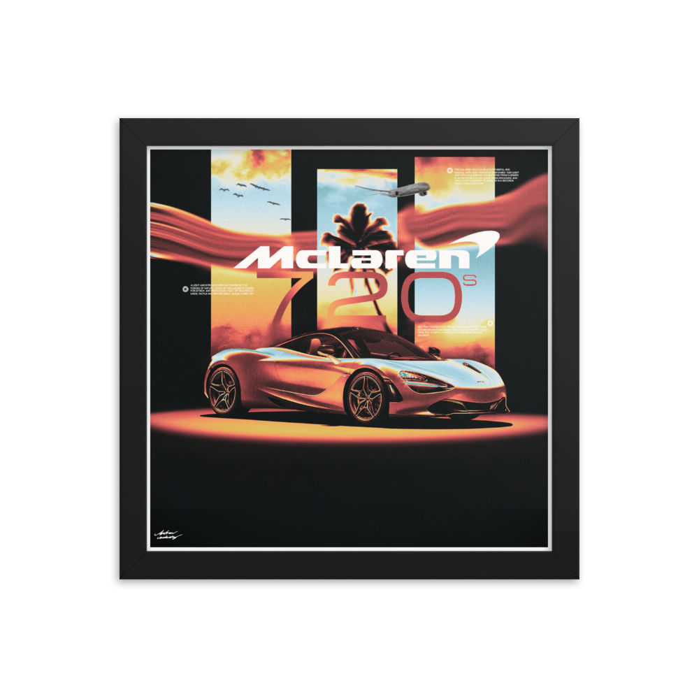 Mclaren 720s framed poster