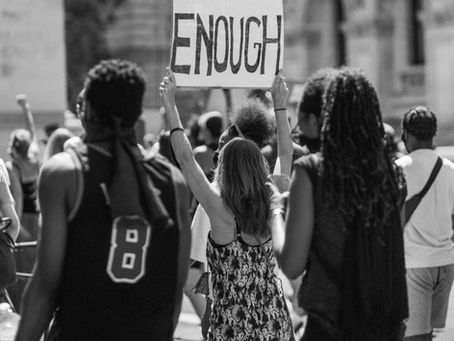 Young people protesting