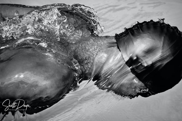 swimmer coming out of water