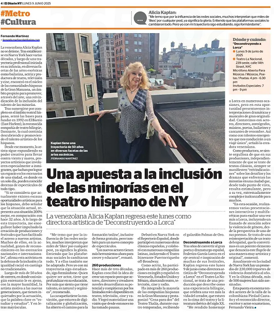 Alicia Kaplan El Diario Article 2025