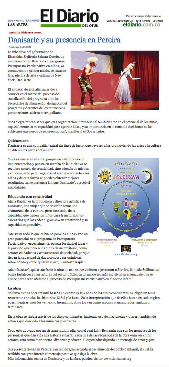 Danisarte Soliluna Colombia El Diario