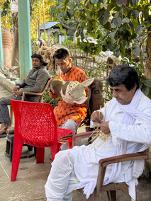 Mask making at Samaguri Satra Majuli