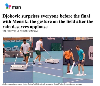 Djokovic with VAPTR at Miami Open