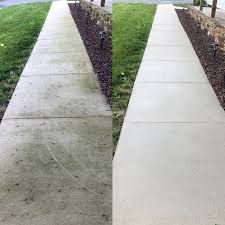 Patio after pressure washing