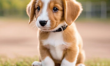 Cute puppy being trained.jpg
