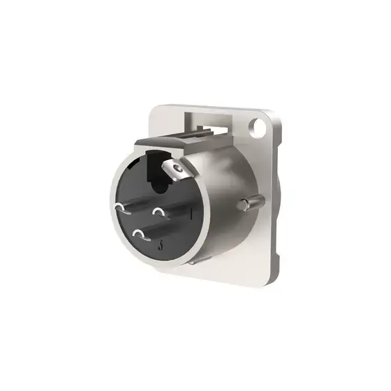 Miniatura: CONECTOR ROXTONE RX3MD-NT XLR MACHO PAINEL  3 POLOS