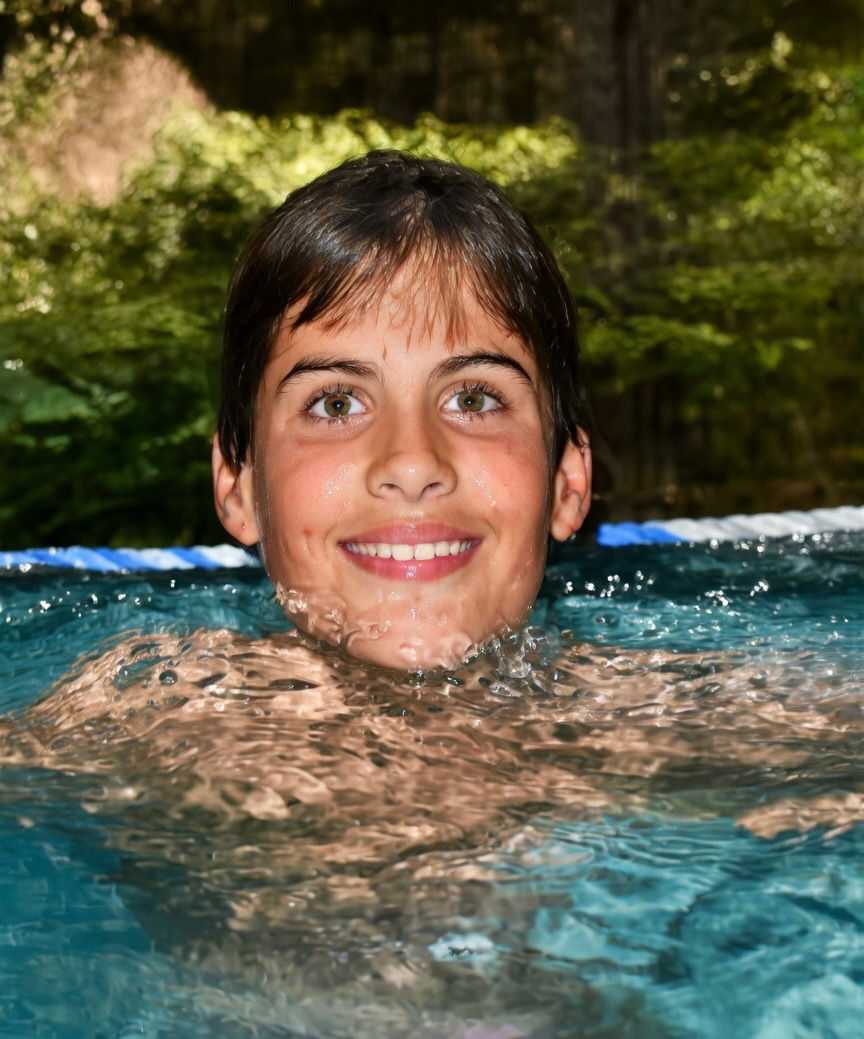 Barbara feels at home in the water. She can function well as an amphibious person on the land and in the water.