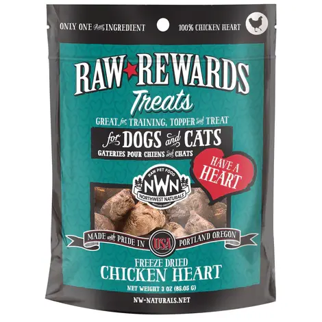 Northwest Naturals - Treats - Freeze Dried Chicken Hearts 3oz