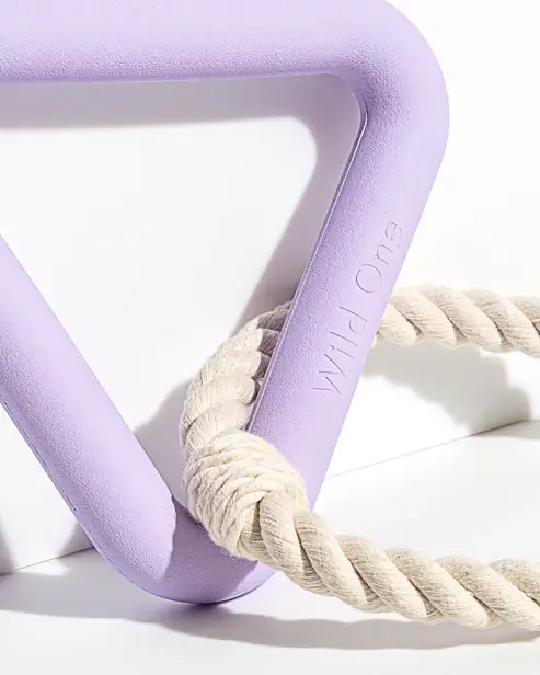 Thumbnail: Triangle Tug Dog Chew Toy Lilac (small)