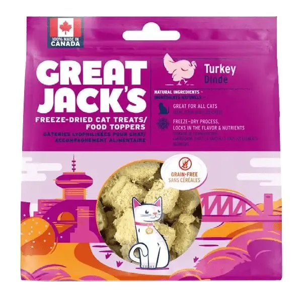 Great Jack's Cat FD Treats/Topper Turkey 28g
