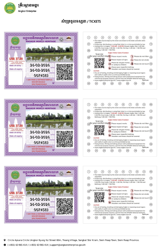 angkor Wat giriş bileti