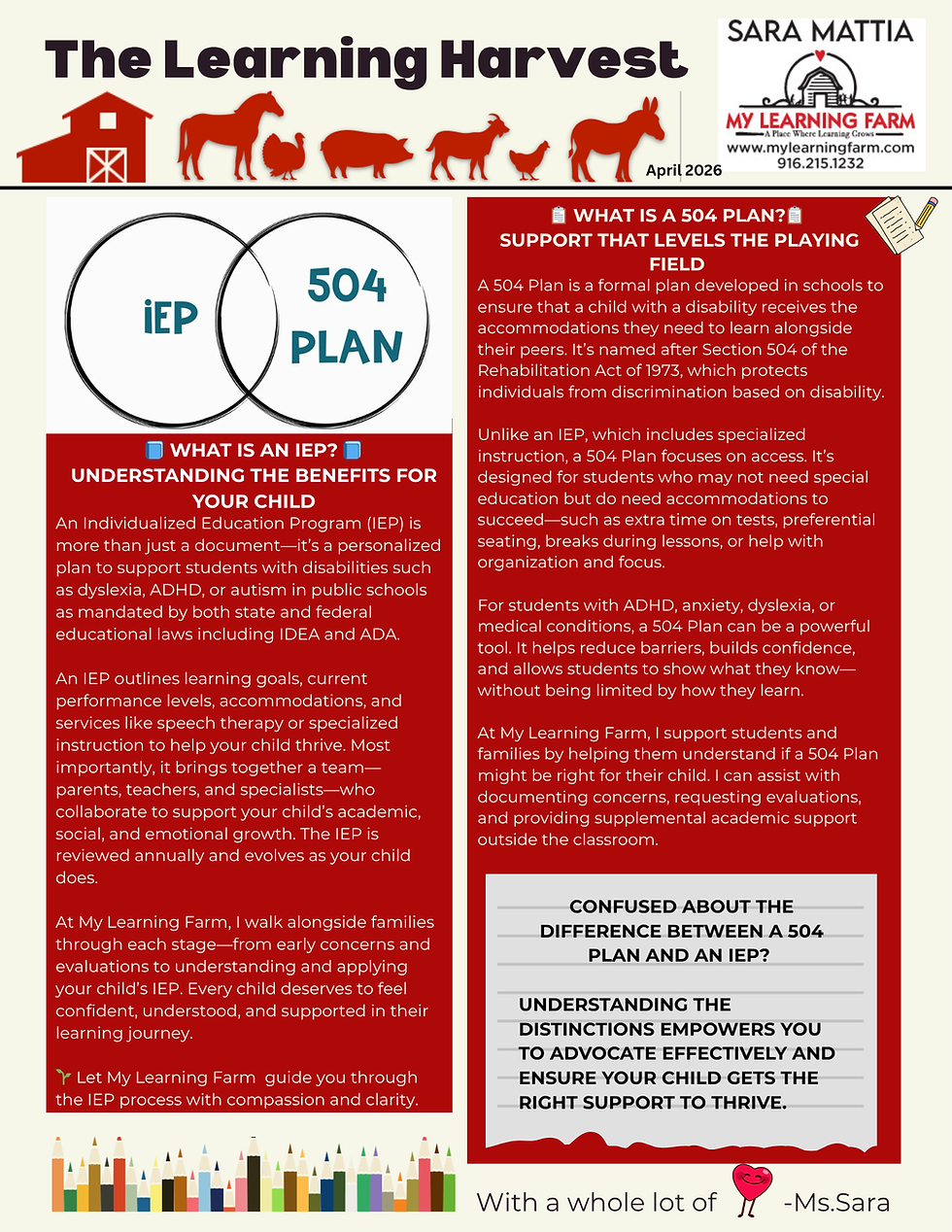 Love Reading My Learning Farm Blogs-Sign Up for Our Newsletter! 