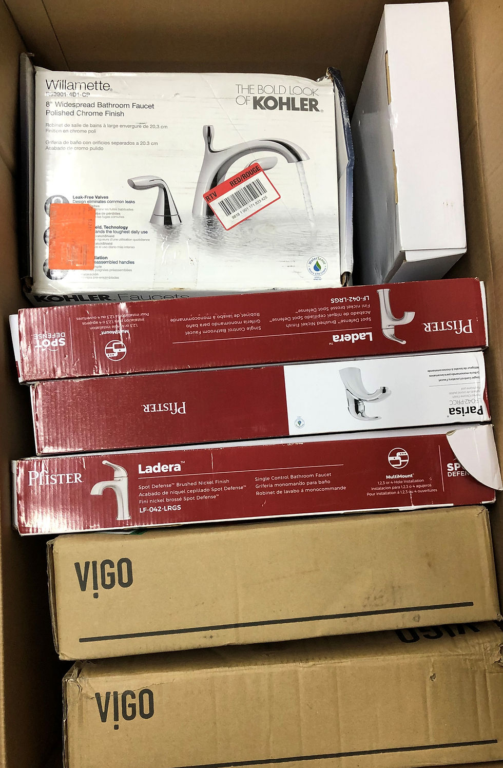 Thumbnail: Case Lot of Faucets by Pfister, Delta, Vigo & More - 11 Units - Manifested