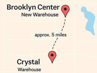 Crystal to Brooklyn Center Warehouse Approx. 5 Miles
