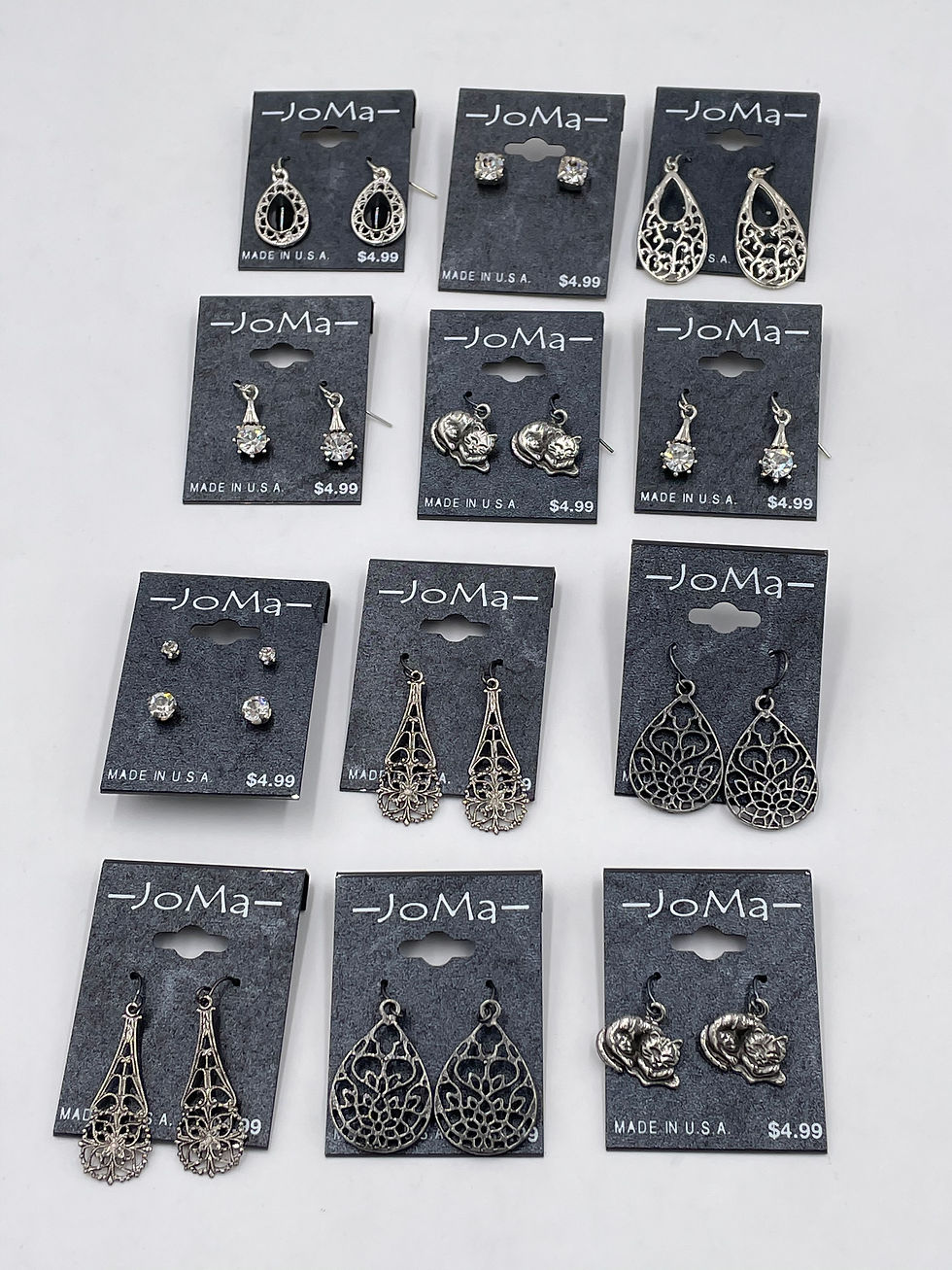 Thumbnail: Case Lots of Assorted Earrings - Variety of Styles and Finishes - Made in USA!