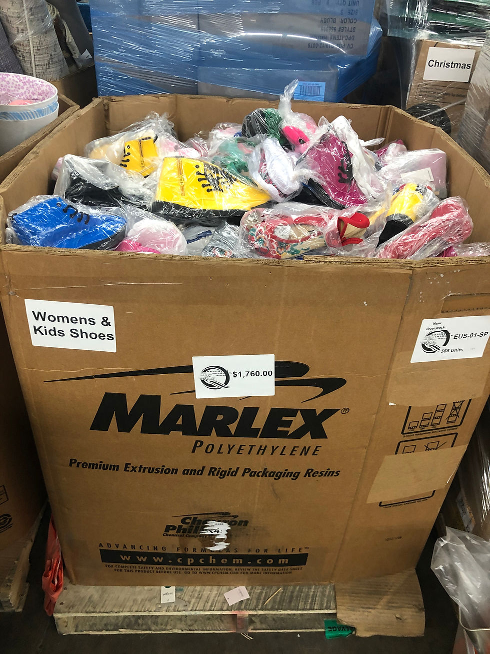 Thumbnail: Pallet of Overstock Shoes for Women & Children - 588 Units - New Condition