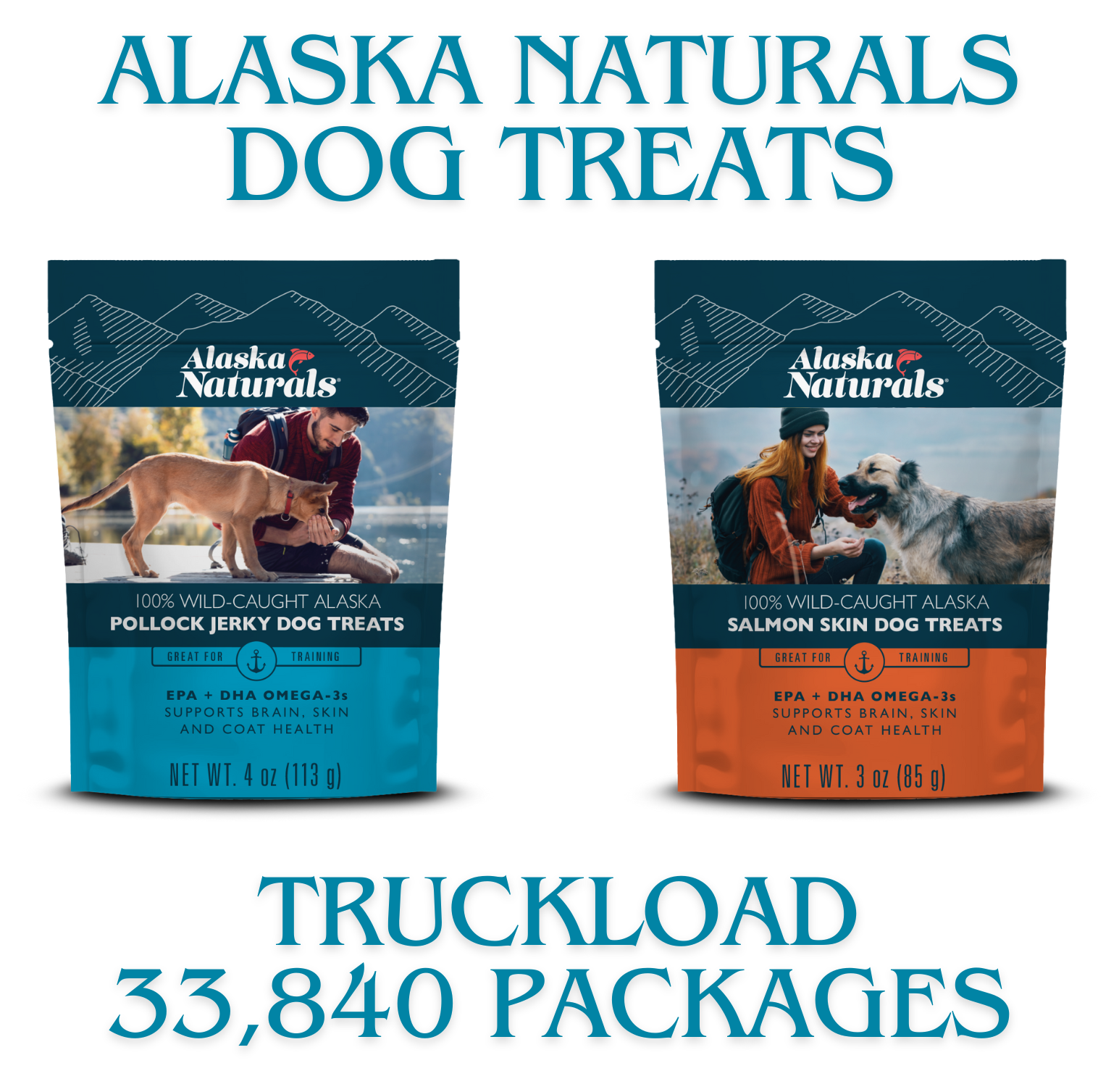 Truckload of Alaska Naturals Dog Treats