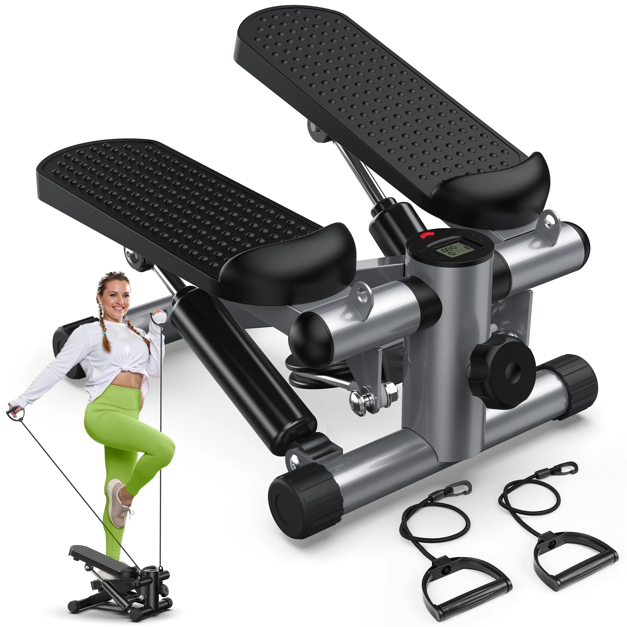 Mini Fitness Stepper — Home Cardio with Resistance Bands