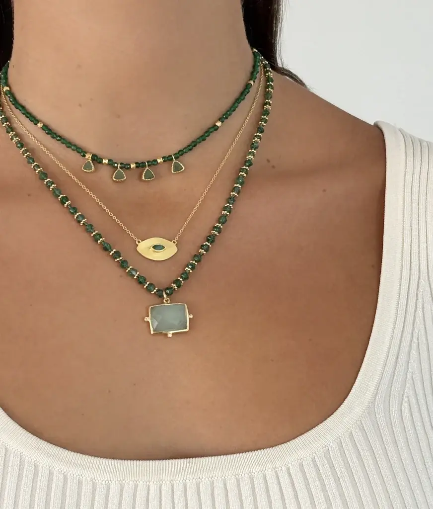 Thumbnail: Green Aventurine Mamounia necklace