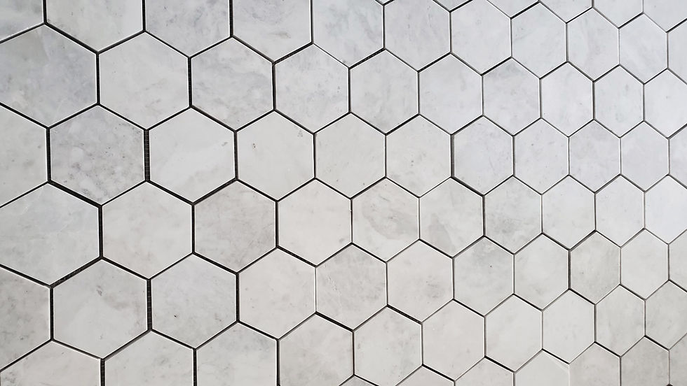Thumbnail: 3'' Hexagon Carrara Honed Marble Mosaic Tile