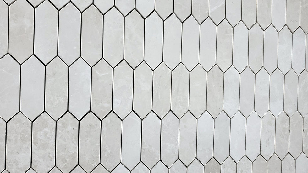 Thumbnail: Picket Crema Nouva Honed Marble Mosaic Tile
