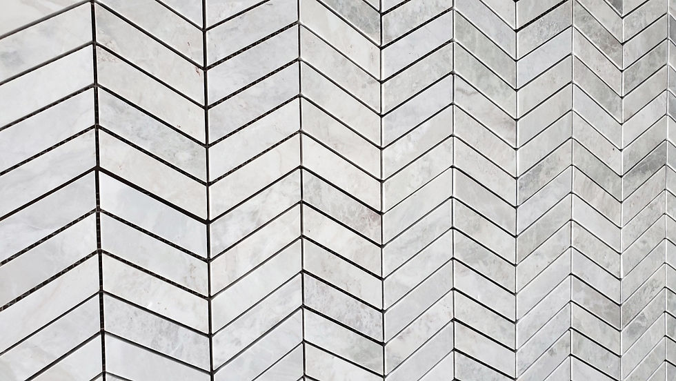 Thumbnail: Chevron Carrara Honed Marble Mosaic Tile