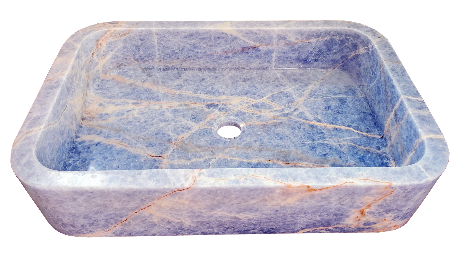 Crystal Ocean Polished Marble Rectangular Sink 002