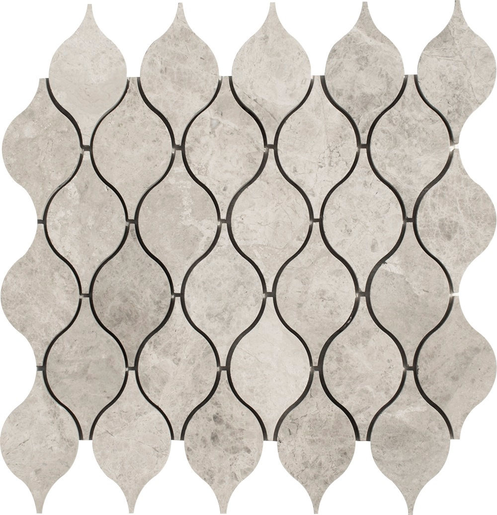 Lemon Silver Shadow Honed Marble Waterjet Mosaic Tile