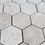 Thumbnail: 3'' Hexagon Silver Shadow Honed Marble Mosaic Tile