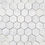 Thumbnail: 3'' Hexagon Crystal White Honed Marble Mosaic Tile