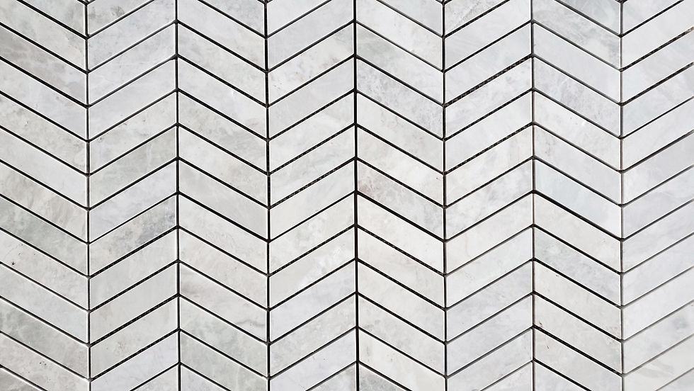 Thumbnail: Chevron Carrara Honed Marble Mosaic Tile