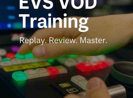 Close-up of an EVS replay operator controlling a live broadcast replay system