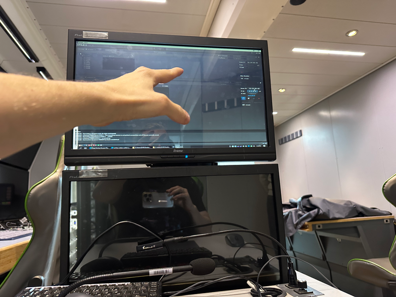 K2 Dyno S replay controller with touchscreen interface – used in live broadcast training

