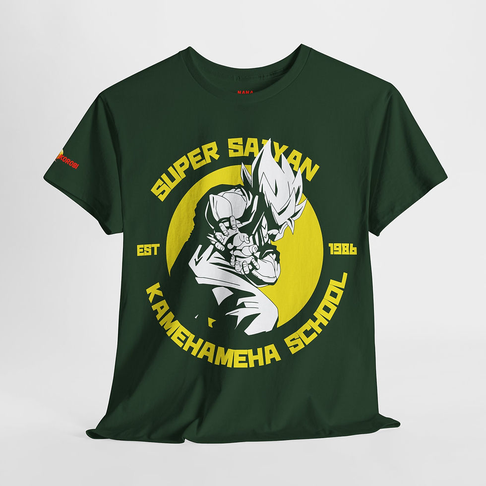Thumbnail: Anime T-Shirt - Super Saiyan Kamehameha School Design