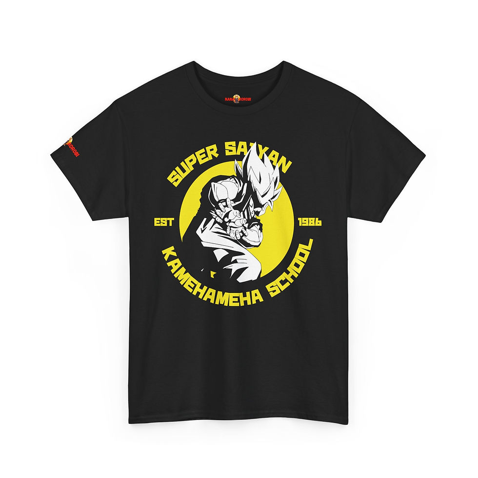 Super Saiyan Kamehameha School graphic tee shirt