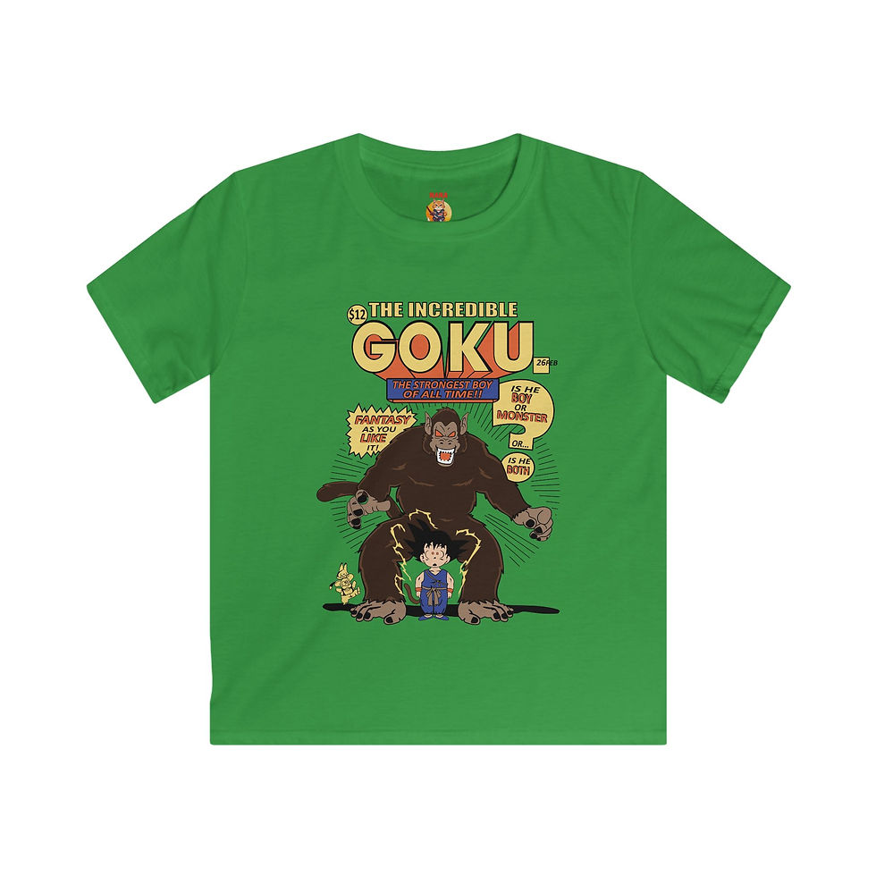 Thumbnail: Vintage Goku Kids Tee - Fun Graphic Tee for Anime Fans, Perfect Gift