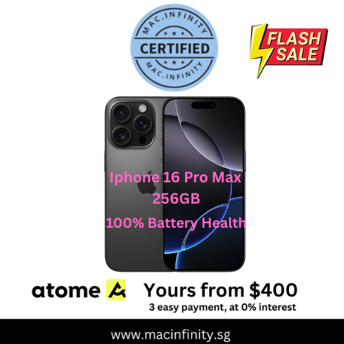 iPhone 16 Pro Max 256GB Black Titanium - Mac Infinity SG