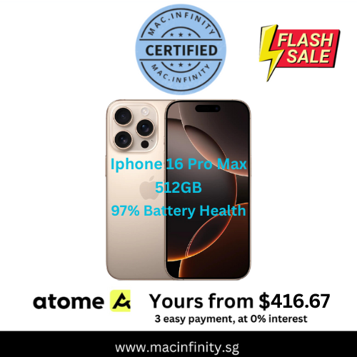 iPhone 16 Pro Max 512GB Desert Titanium - Mac Infinity SG