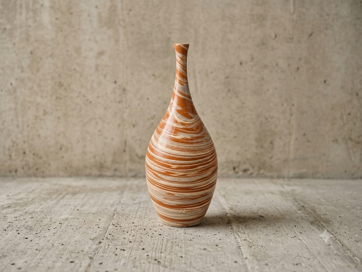 Crater series C1500-7G Marble Vase h29