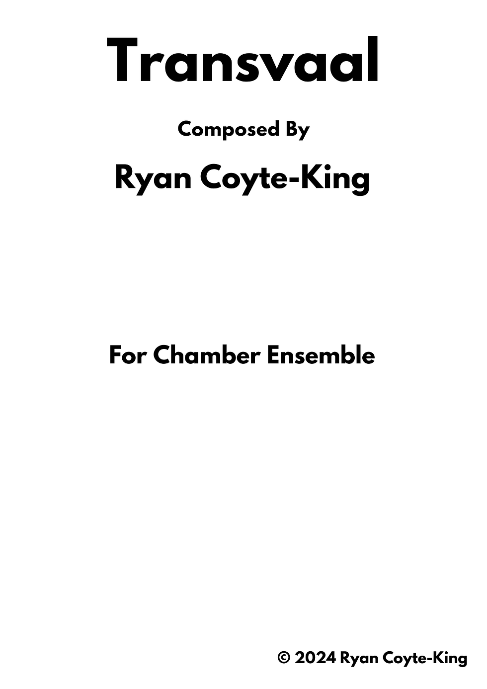 Transvaal Cover Page