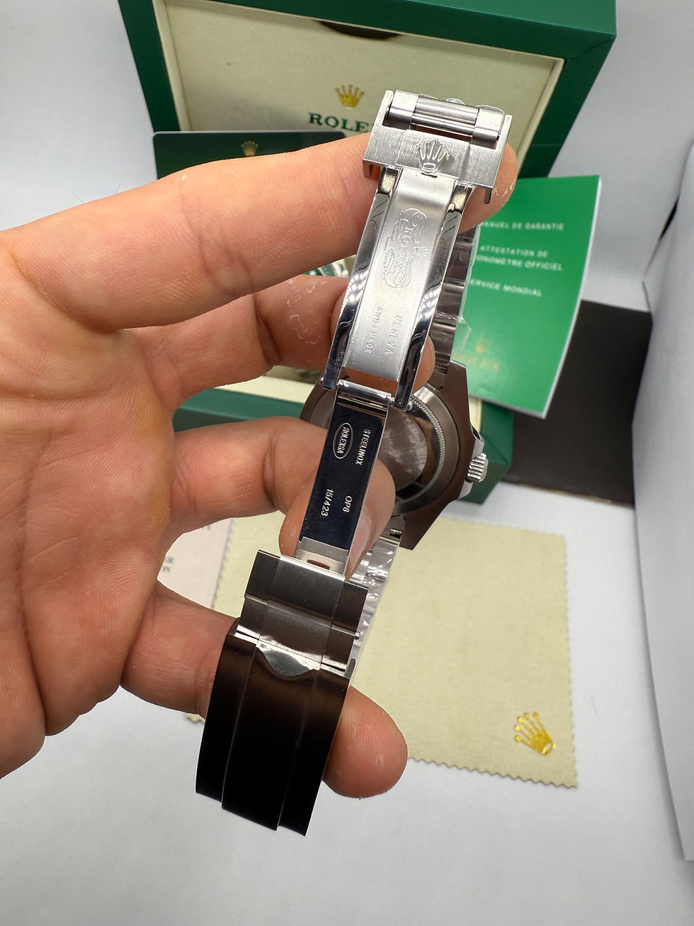 Miniatura: Rolex Submariner Date 41mm Aço Mostrador Preto Luneta Preto