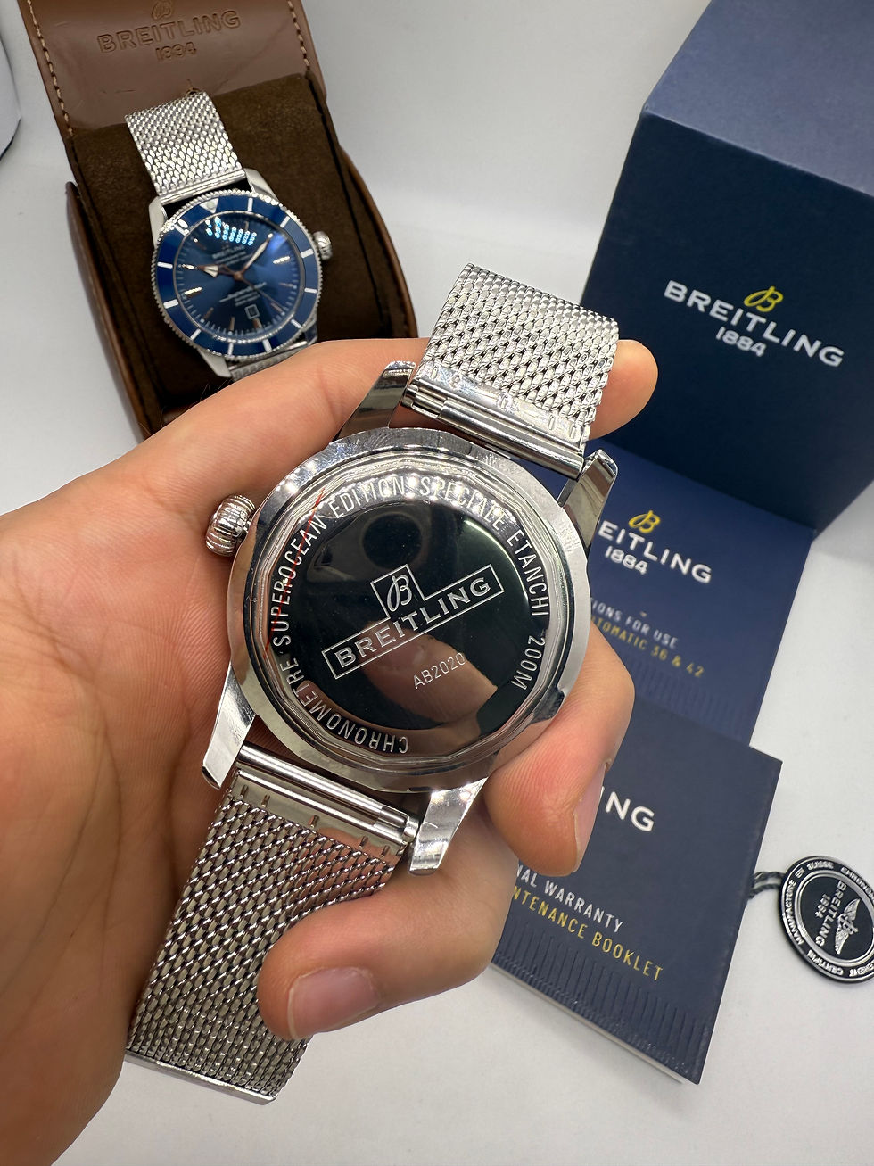 Thumbnail: Breitling Superocean Aço 44mm Pulseira Aço Milanes