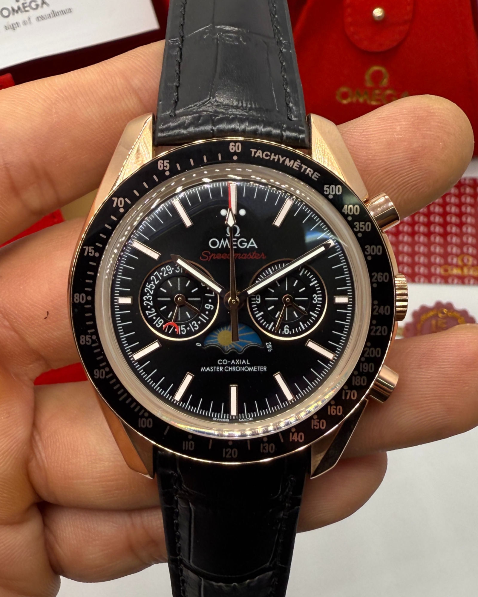 Omega Omega Speedmaster Dark Side of the Moon 43mm Aço/Rose