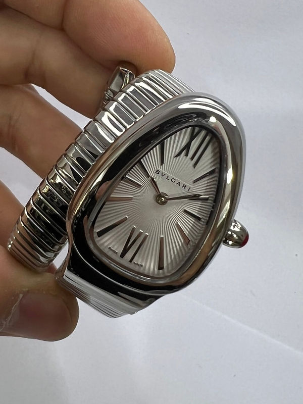 Bvlgari Serpenti Tubogas 01 Volta 35mm Aço Mostrador Branco